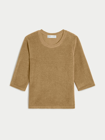 The Corfu Elbow Sleeve Crew in Velour