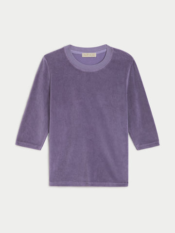 The Corfu Elbow Sleeve Crew in Velour