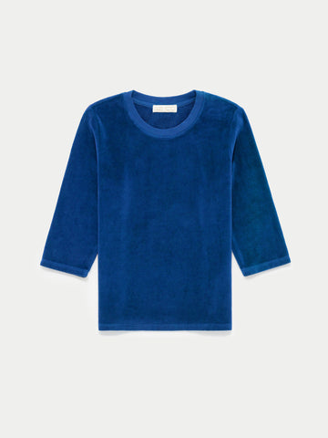 The Corfu Elbow Sleeve Crew in Velour