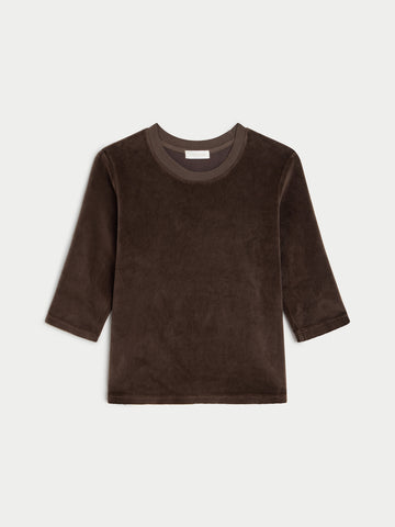 The Corfu Elbow Sleeve Crew in Velour