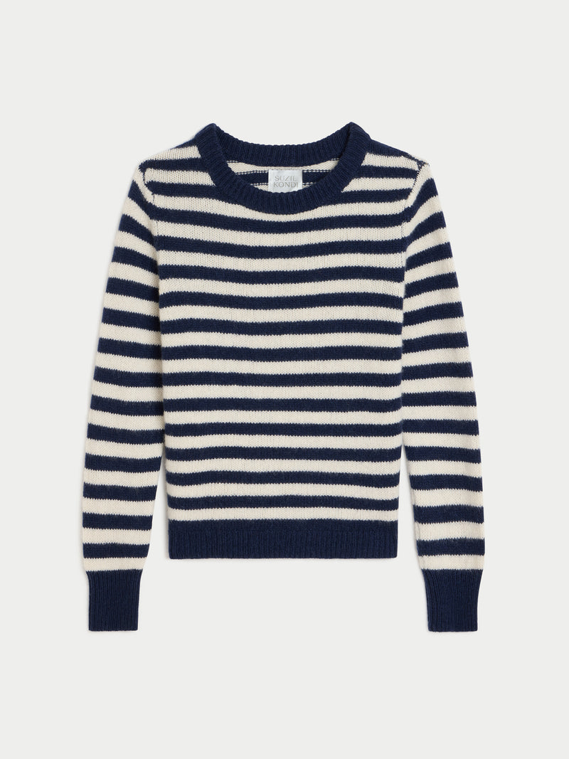 Navy-Ivory Stripe 