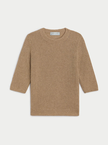 The Ella Elbow Sleeve Sweater in Cashmere