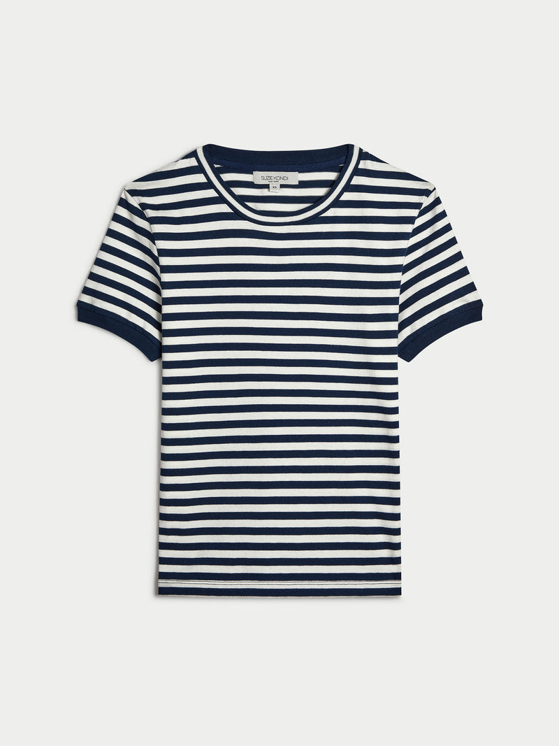 Navy-Ivory Stripe 