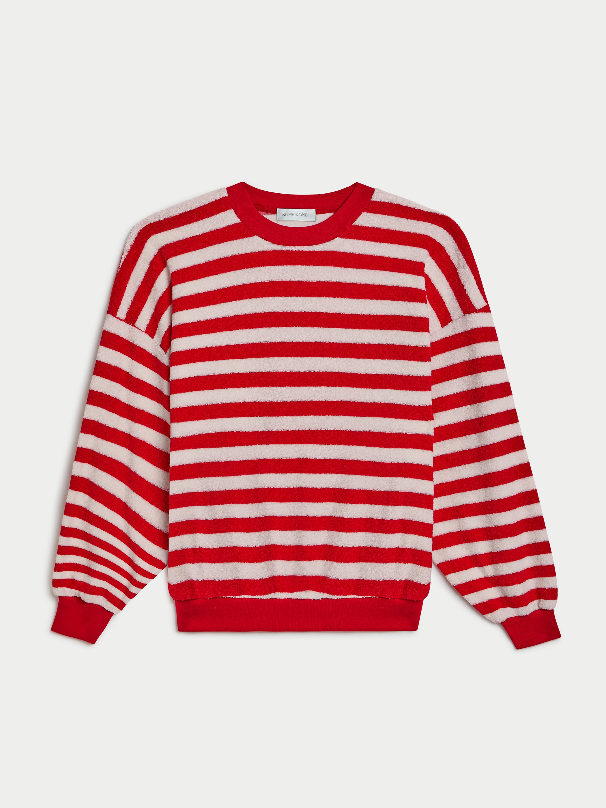 Cherry-Ivory Stripe 
