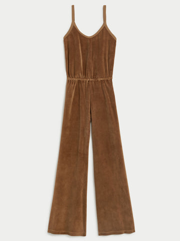 The Elma Flare Jumpsuit in Velour