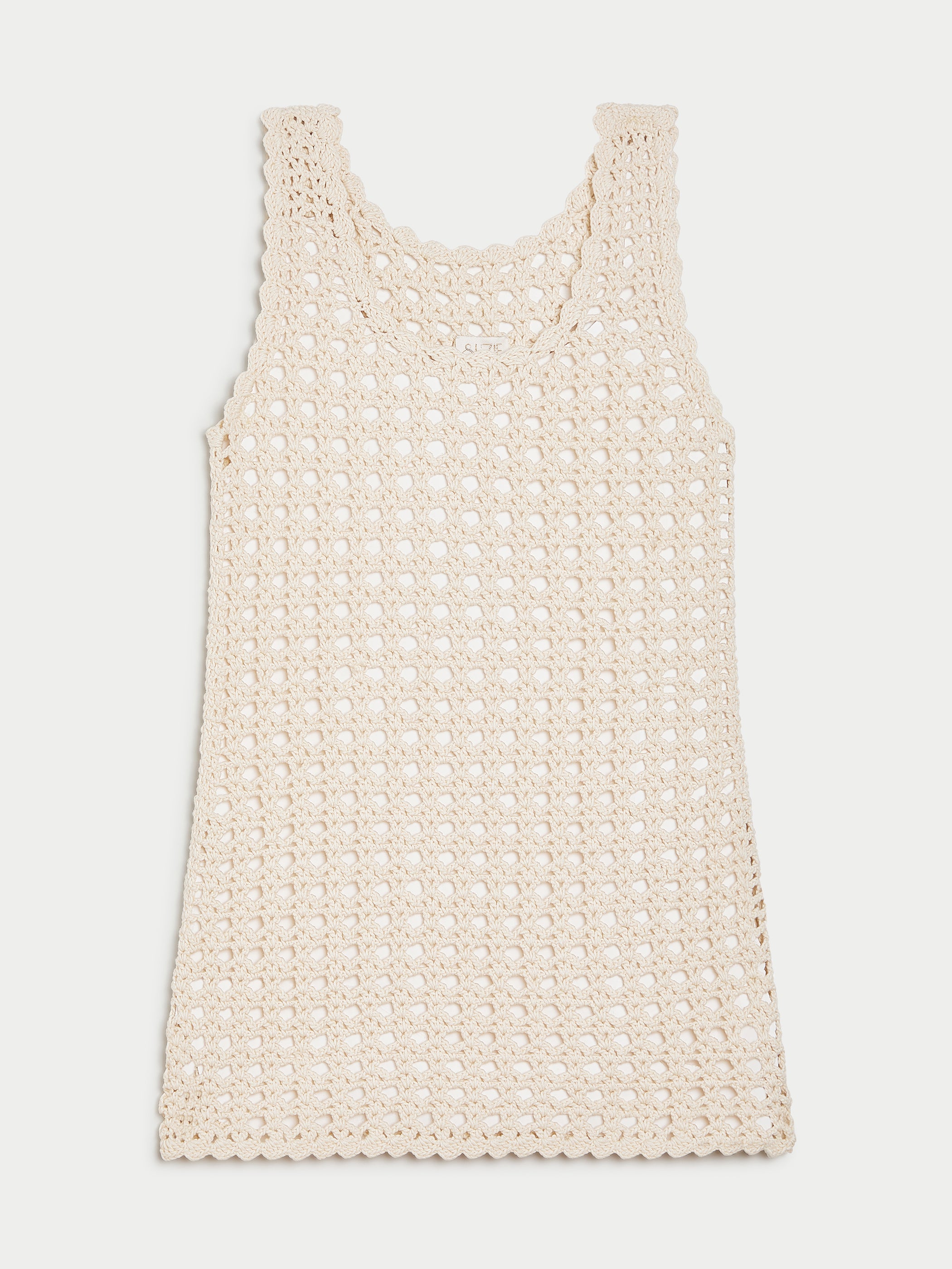 The Carissa Dress in Crochet Cotton Natural / S The Carissa Dress in Crochet Cotton Natural / S