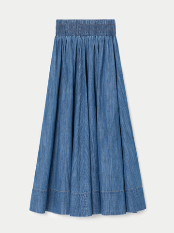 The Kyria Circle Skirt in Denim