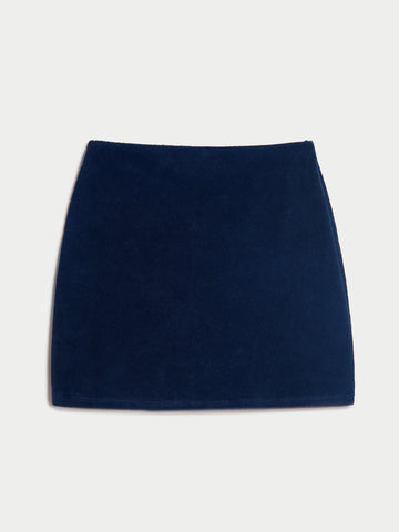 The Mikros Mini Skirt in Terry