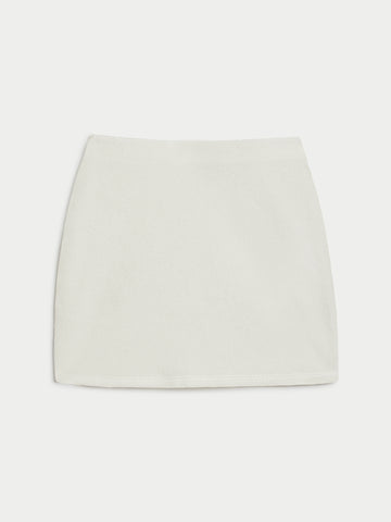 The Mikros Mini Skirt in Terry