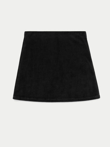 The Mikros Mini Skirt in Velour