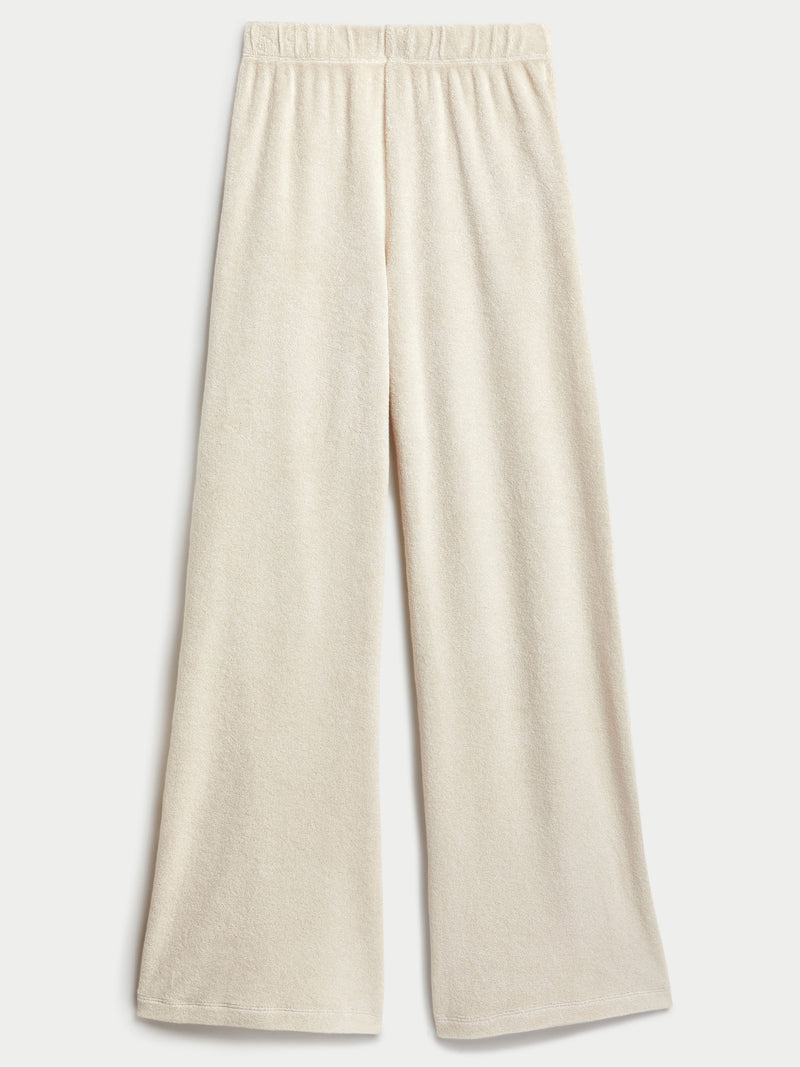 SUZIE KONDI Zephyra cotton-blend terry flared track pants
