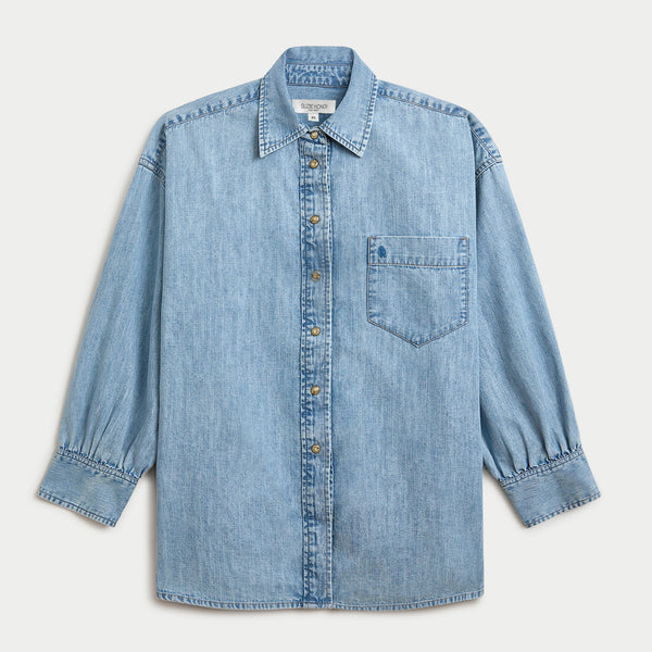 トップス ASKYY DENIM SHIRT Askk Oversized Denim Shirt Palm Canyon