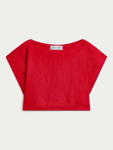 The Kori Crop Top in Linen
