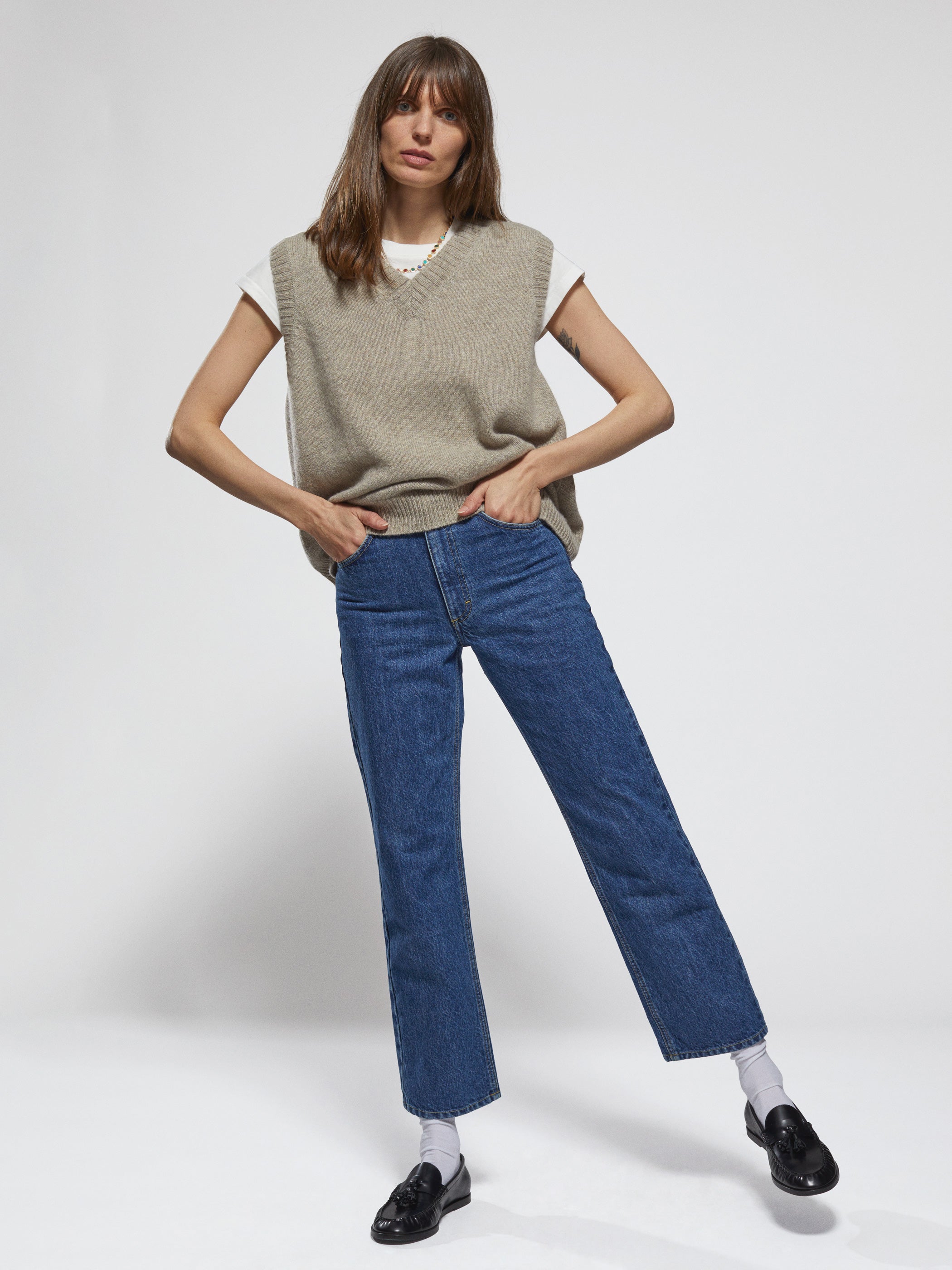 The Stevie Oversized Vest in Cashmere – Suzie Kondi