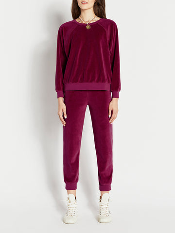 The Tinos Slim Track Pants in Velour