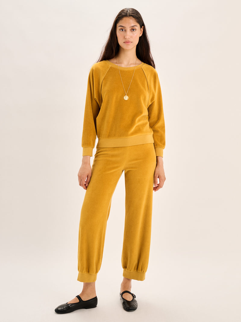 The Saba Raglan Top in Velour 