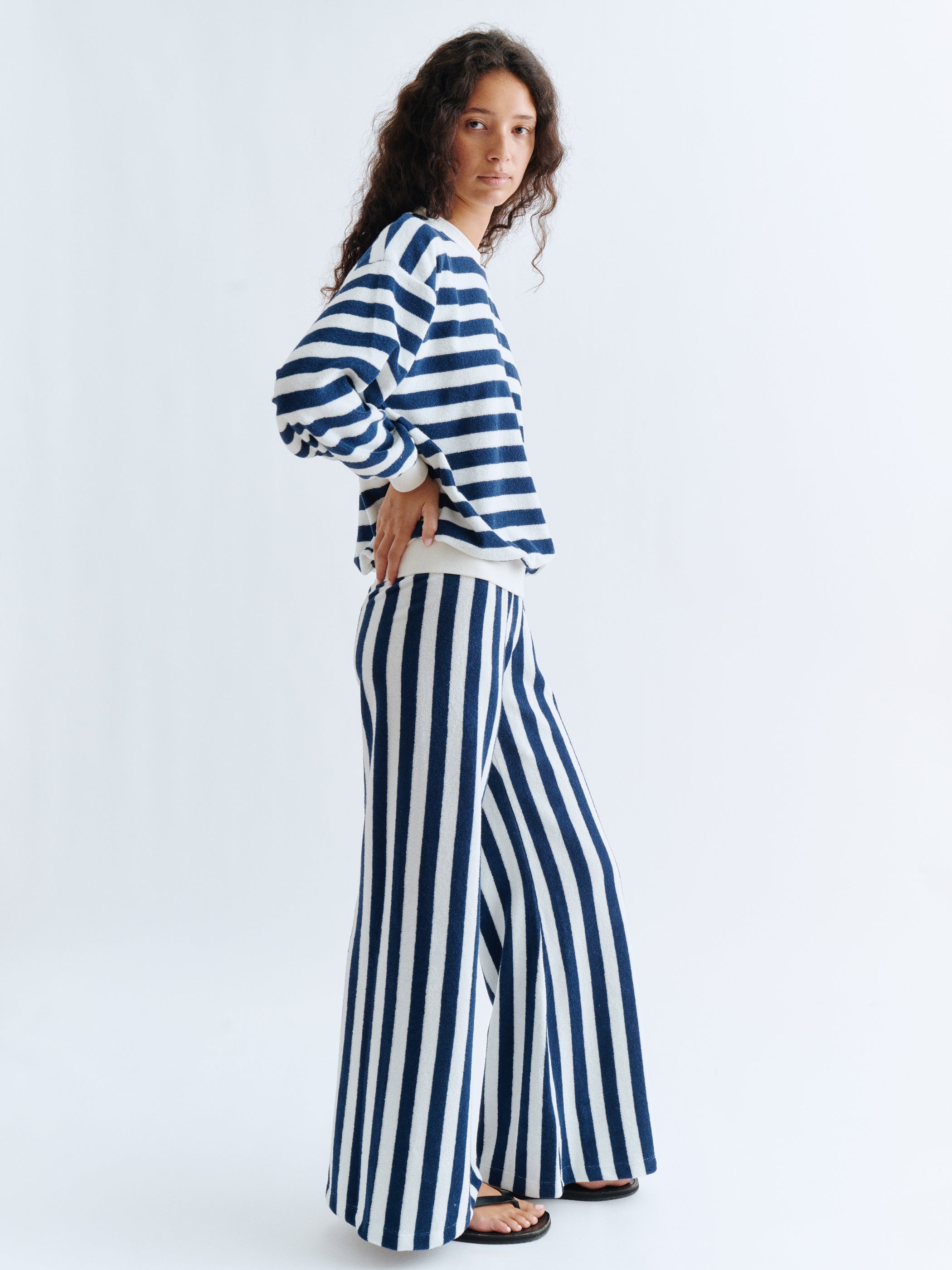 New Navy Ivory Stripe 