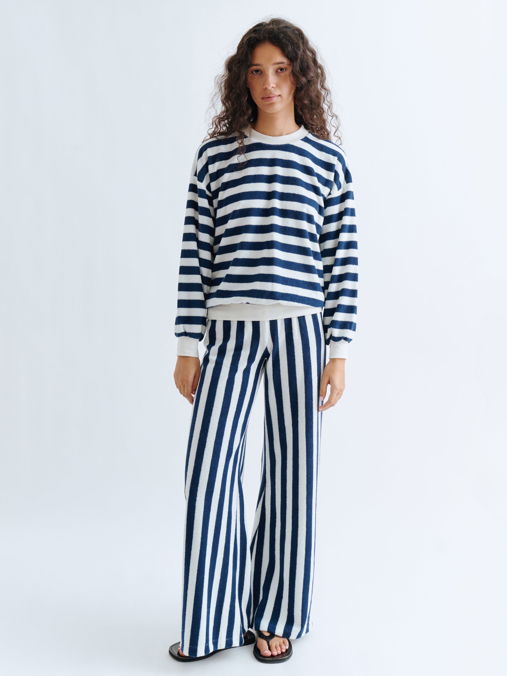 New Navy Ivory Stripe 