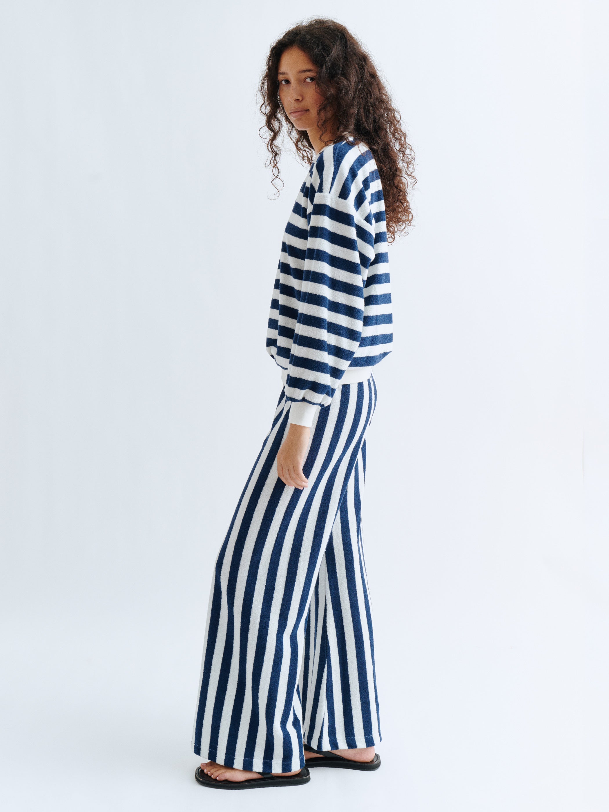 New Navy Ivory Stripe 