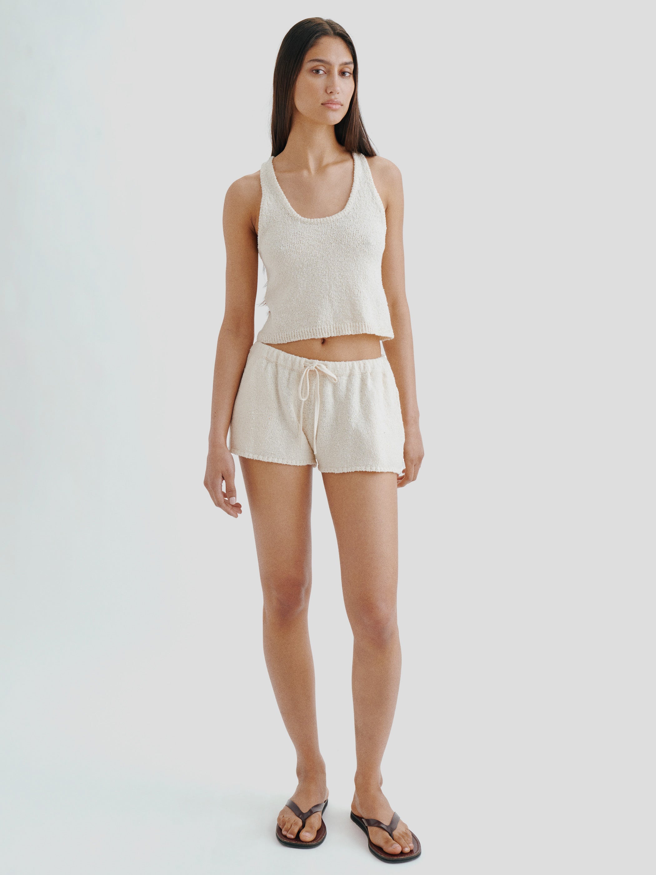 Tia Top in Boucle Cotton 