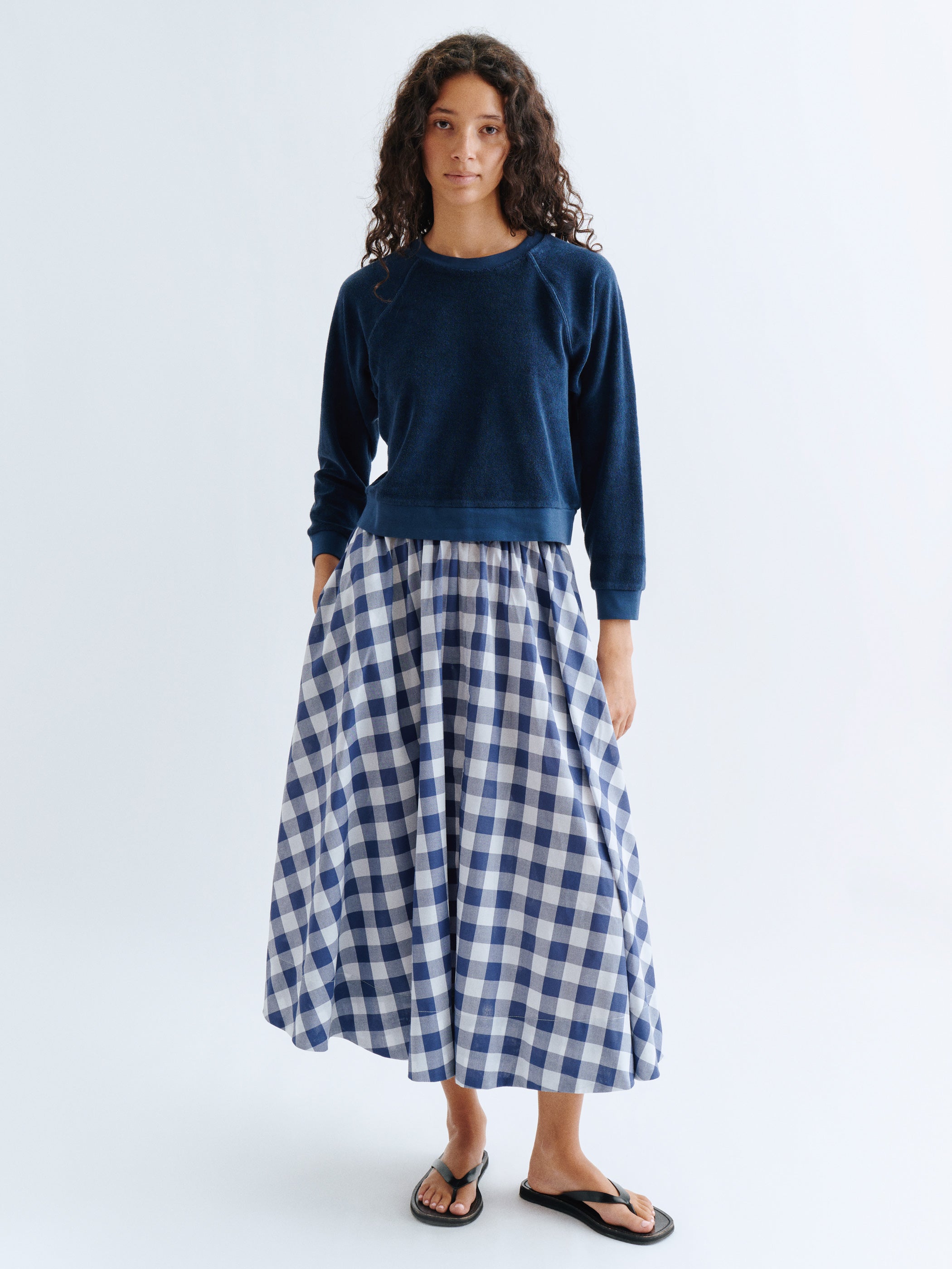 Large Navy Gingham 