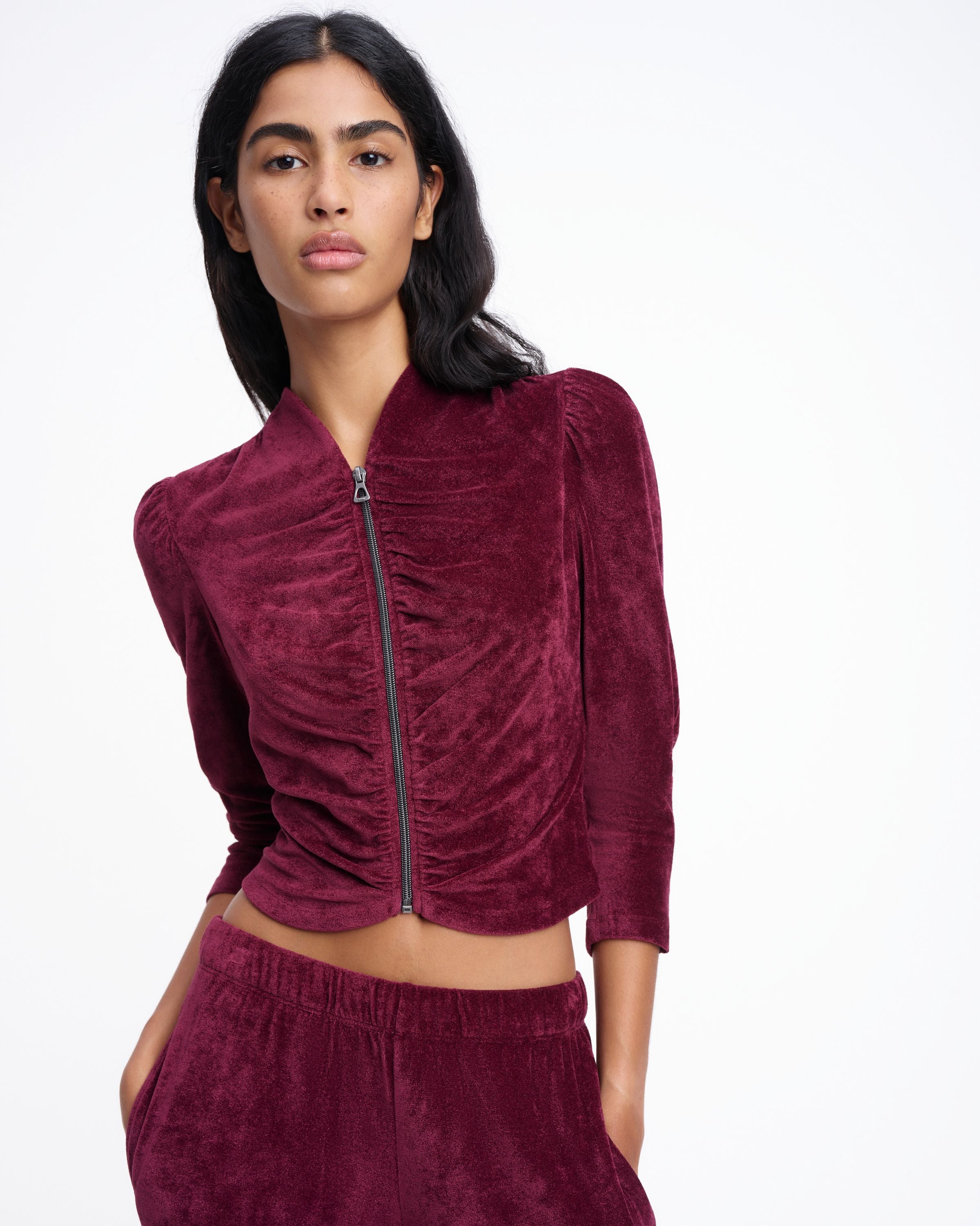 Zana Top in Crushed Velour 