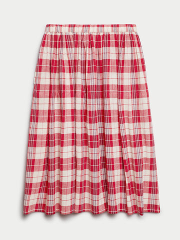 The Sema Skirt in Plaid Gauze